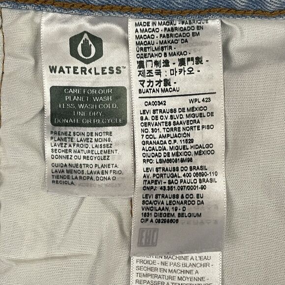 Levis 501 Jeans Womens 29X26 Blue High Rise Button Fly Crop Distressed Denim - Picture 10 of 14